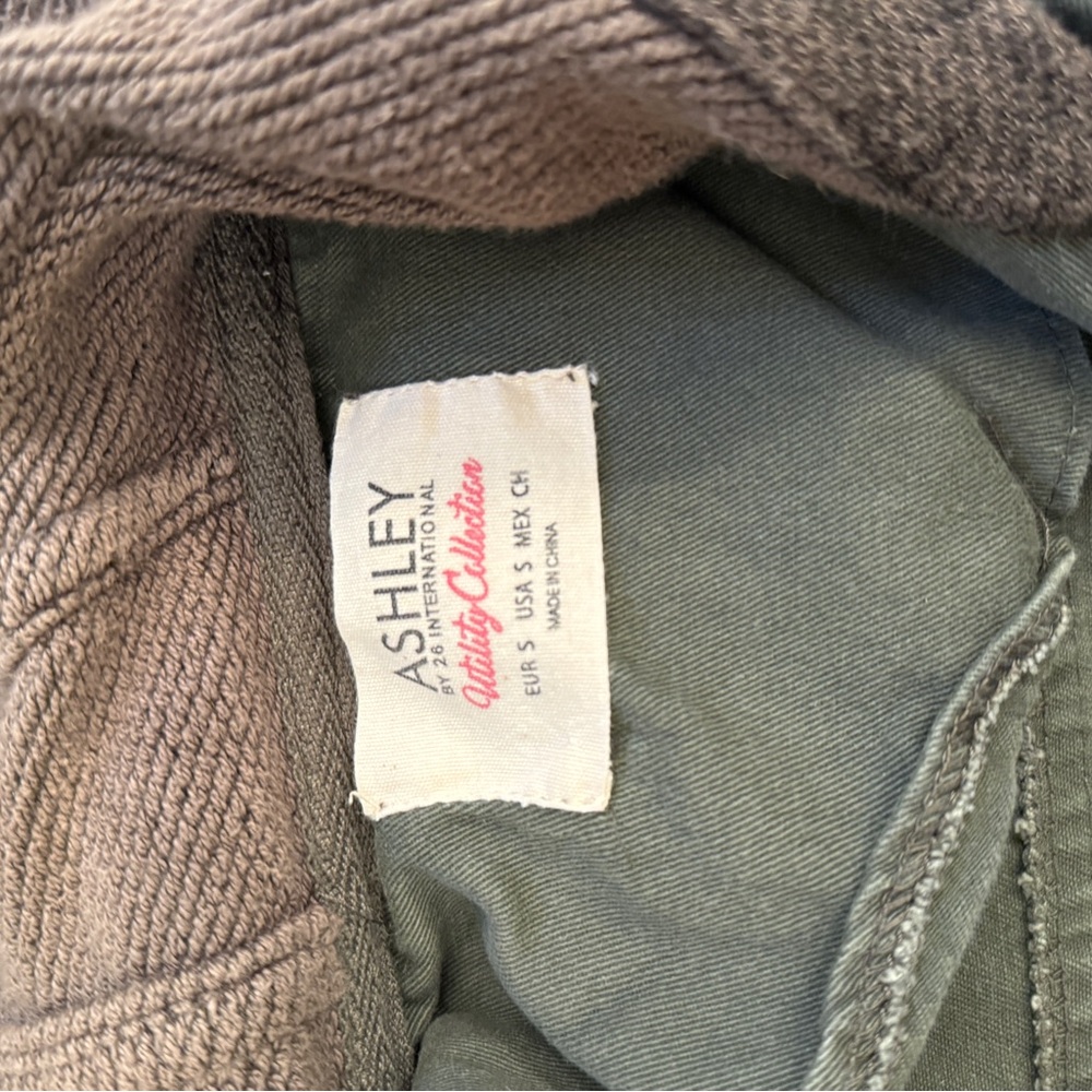 Ashley by 26 International Utility Collection Hooded Mixed Media Jacket - Size S - Picture 4 of 9